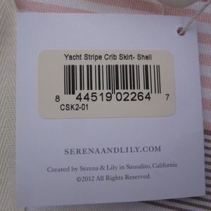 Serena Lily Bedding Serena Lily Yacht Stripe Crib Skirt Coral